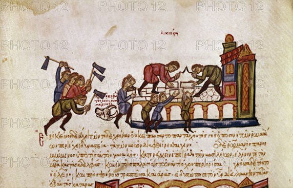 SKYLLITZES
HISTORIA MATRITENSIS-CRONICA BIZANTINA FOL 141 V
MADRID, BIBLIOTECA