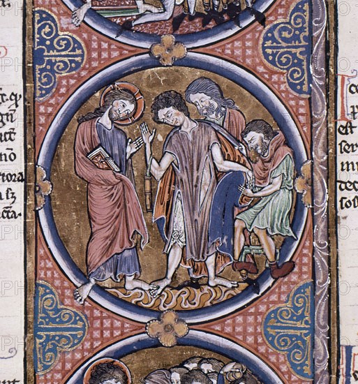 BIBLIA DE SAN LUIS-A UN HOMBRE LE QUITAN LA TUNICA
TOLEDO, CATEDRAL BIBLIOTECA
TOLEDO

This