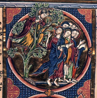 Bible of King Louis of France - Zacchaeus in a Tree