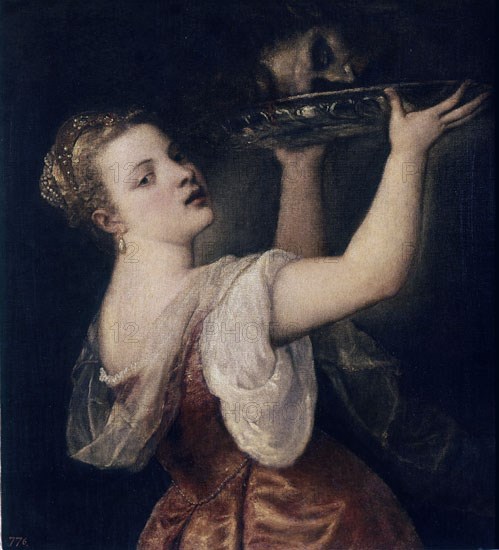 Titien 1485/1576
SALOME CON LA CABEZA DEL BAUTISTA(RETRATO DE LAVINIA,HIJA DEL PINTOR)
Madrid,