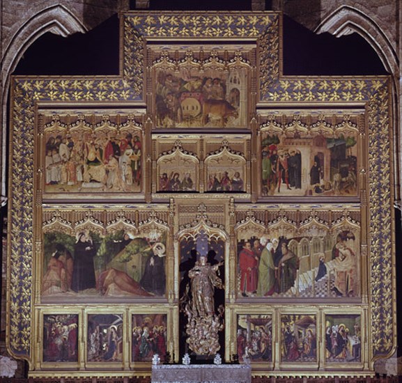 FRANCES NICOLAS ?/1468
RETABLO DEL ALTAR MAYOR DEDICADO A SAN FROILAN - S XV - GOTICO