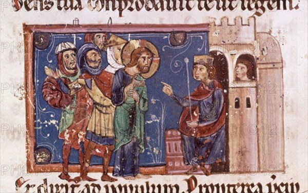 SALTERIO-HERODES INTERROGA A JESUS
MADRID, BIBLIOTECA NACIONAL
MADRID

This image is not