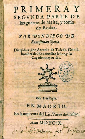 SANTISTEBAN
GUERRAS DE MALTA Y TOMA DE RODAS 1709
MADRID, BIBLIOTECA NACIONAL
MADRID

This