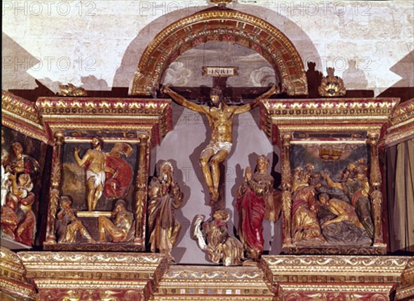 BERRUGUETE ALONSO 1488/1561
CALVARIO QUE CORONA EL RETABLO DE MEJORADA 1523/6-RENACIMIENTO