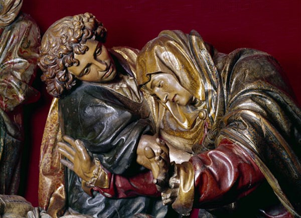 JUNI JUAN DE 1507/77
ENTIERRO DE CRISTO - ESCULTURA RENACENTISTA -1539-1544 - DETALLE DE LA VIRGEN