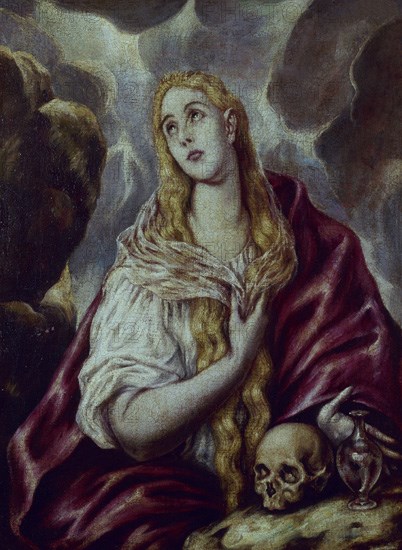 GRECO ESCUELA
LA MAGDALENA PENITENTE - S XVII - MANIERISMO ESPAÑOL
MADRID, COLECCION