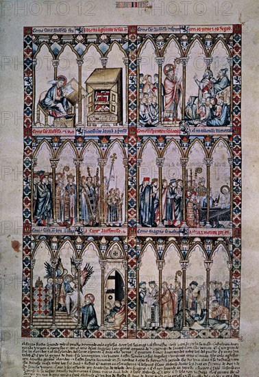 ALFONSO X EL SABIO 1221/84
MTI1-CANTIGA STA MARIA Nº2-F7R-MILAGRO DE SAN ILDELFONSO-VIRGEN IMPONE