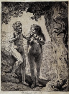 Rembrandt, Adam et Eve au Paradis