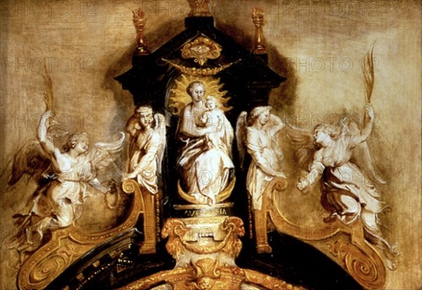 RUBENS PETRUS PAULUS 1577/1640
VIRGEN ENTRONIZADA CON ANGELES - S XVII
LONDRES, GALERIA