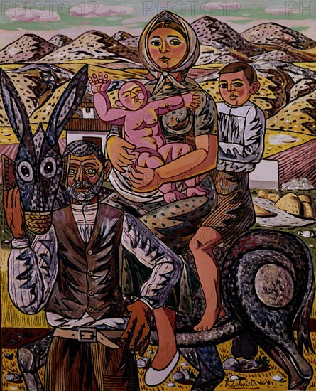 ZABALETA RAFAEL 1907/60
CAMPESINOS DE VUELTA DE LA FERIA
BARCELONA, COLECCION