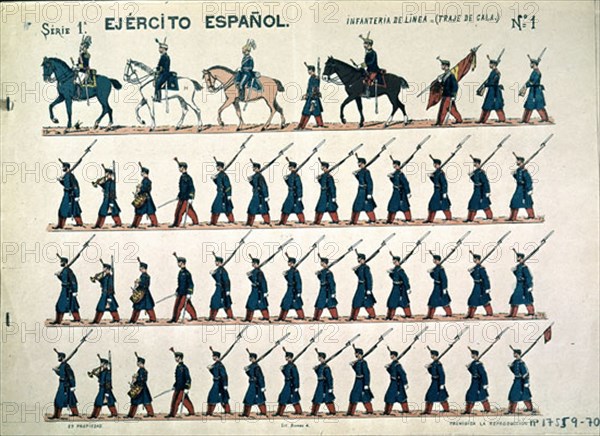 LITOGRAFIA-EJERCITO ESPANOL INFANTERIA EN TRAJE DE GALA
MADRID, BIBLIOTECA NACIONAL
MADRID
