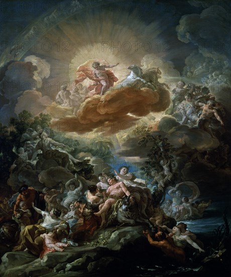 GIAQUINTO CORRADO 1703/1766
NACIMIENTO DEL SOL Y TRIUNFO DE BACO.1762 -   APOLO CON EL SOL