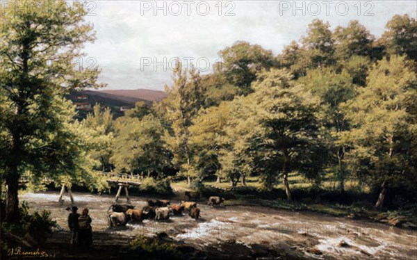 RIANCHO AGUSTIN 1841-1929
VACAS PASANDO EL RIO
SANTANDER, COLECCION PARTICULAR
CANTABRIA

This