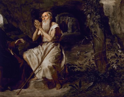 Vélasquez, Saint Antoine abbé et Saint Paul ermite (détail)