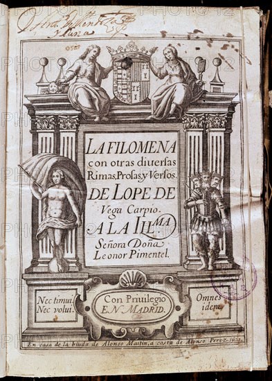 LOPE DE VEGA FELIX 1562/1635
LA FILOMENA
MADRID, ACADEMIA DE LA LENGUA
MADRID

This image is