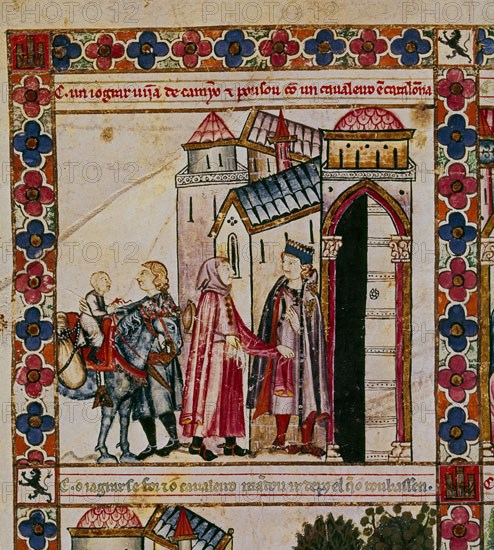 ALFONSO X EL SABIO 1221/84
MTI1-CANTIGA STA MARIA Nº194-F255V-A-UN JUGLAR VENIA DEL CAMPO Y SE