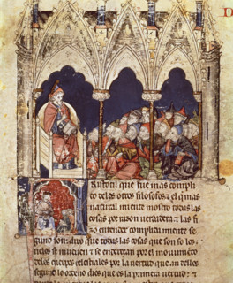 ALFONSO X EL SABIO 1221/84
LAPIDARIO PAG 179-ARISTOTELES ENSEÑANDO
SAN LORENZO DEL ESCORIAL,
