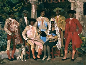 JUAN BELMONTE (1892-1962)  Y SU CUADRILLA - MATADOR DE TOROS ESPAÑOL
MADRID, COLECCION