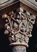 CAPITEL DEL CLAUSTRO DECORADO CON MOTIVOS VEGETALES - S XII
SANT CUGAT DEL VALLES,