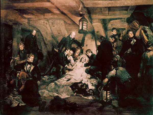 DEVIS ARTHUR 1711-1787
MUERTE DE NELSON 1758/1805
GREENWICH, MUSEO N MARITIMO
INGLATERRA

This
