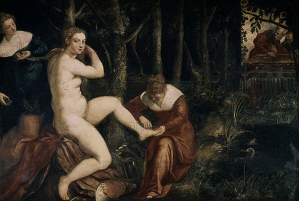 TINTORETTO J ROBUSTI 1518/94
EL BANO DE SUSANA
PARIS, MUSEO LOUVRE-INTERIOR
FRANCIA

This