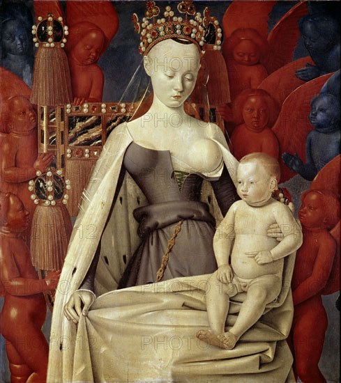 FOUQUET JEAN 1416/1480
VIRGEN DEL DIPTICO DE ETIENNE CHEVALIER-  RETRATO DE AGNES SOREL- S