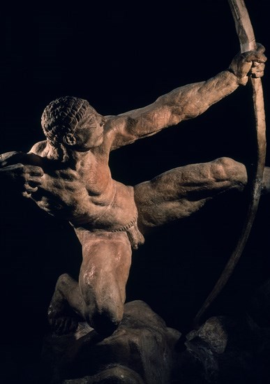 BOURDELLE ANTOINE 1861/1929
HERACLES ARQUERO CAZA LAS AVES DEL LAGO ESTINFALO
PARIS, COLECCION