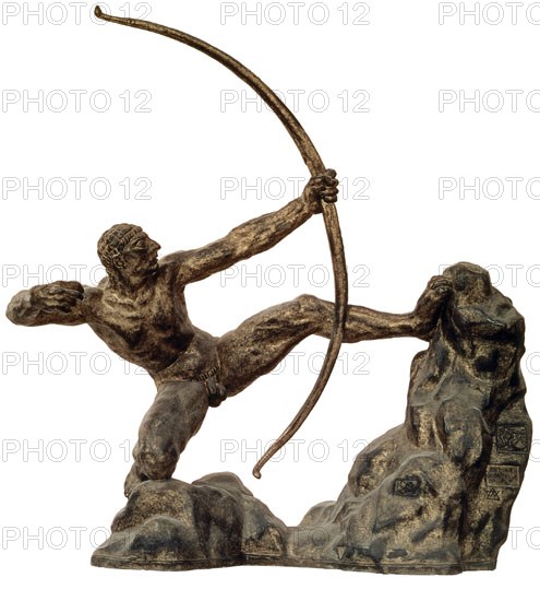 BOURDELLE ANTOINE 1861/1929
HERACLES ARQUERO CAZA LAS AVES DEL LAGO ESTINFALO
PARIS, COLECCION