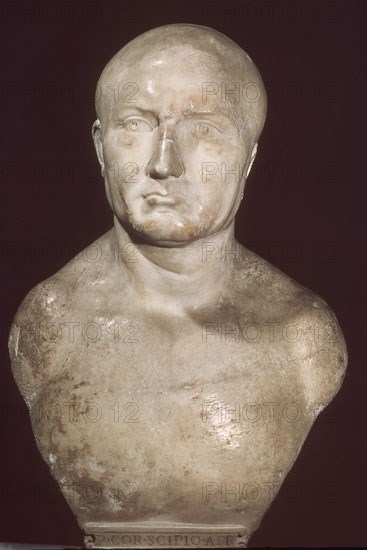BUSTO DE CORNELIO PUBLIO ESCIPION EL AFRICANO-GENERAL ROMANO 234/183 AC
ROMA, MUSEO