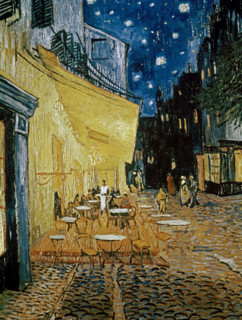 Van Gogh, Terrasse du café le soir, Place du forum, Arles
