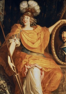 Bourguignon, The Duchess of Montpensier holding the portrait of his father the Duke of Orleans