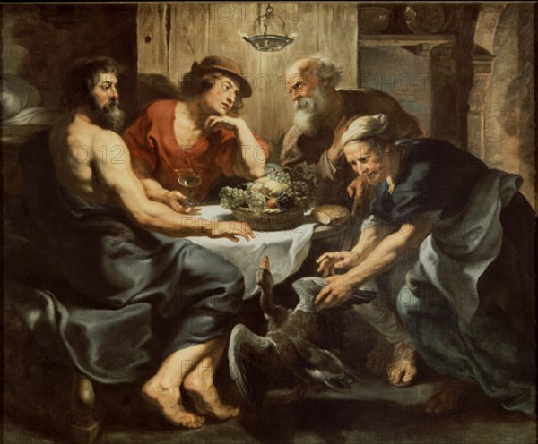 RUBENS PETRUS PAULUS 1577/1640
JUPITER Y MERCURIO CON FILEMON Y BAUCIS - 1620/25
VIENA,