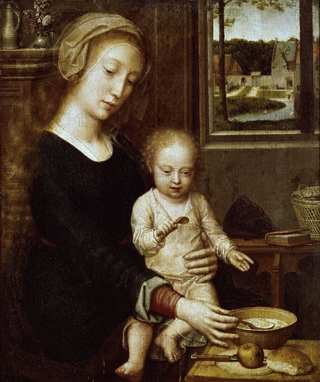 DAVID GERARD 1460/1523
LA VIRGEN DE LA SOPA DE LECHE
BRUSELAS, MUSEOS REALES DE BELLAS