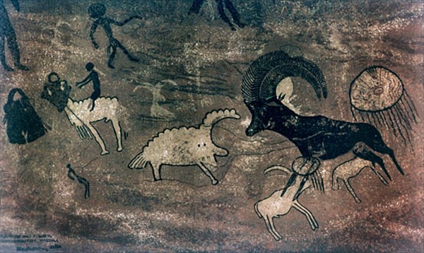 ABRIGO TANZOUMAITAK-P RUPESTRES-MUSMON Y FIGURAS
TASSILI, ABRIGOS SAHARA
ARGELIA