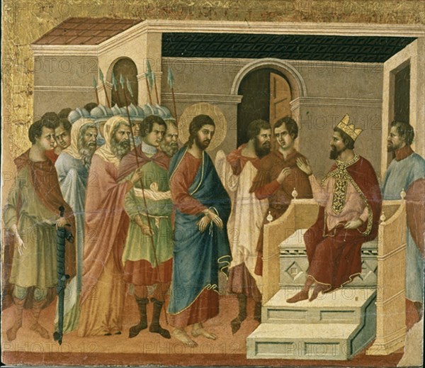 DUCCIO DI BUONINSEGN1255/1319
*CRISTO ANTE HERODES ANTIPAS-REY JUDEA
SIENA,