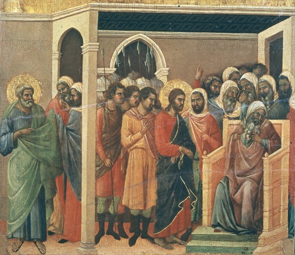 DUCCIO DI BUONINSEGN1255/1319
*CRISTO ANTE CAIFAS-NEGACION DE S PEDRO
SIENA,