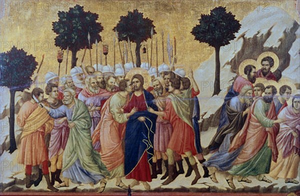 DUCCIO DI BUONINSEGN1255/1319
*PRENDIMIENTO DE CRISTO
SIENA, CATEDRAL
ITALIA

This image is