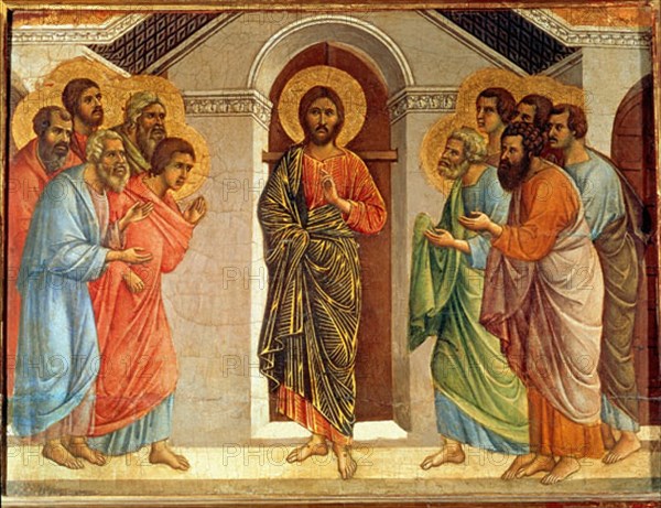 DUCCIO DI BUONINSEGN1255/1319
*APARICION DE CRISTO A LOS APOSTOLES 1ª APARICION
SIENA,