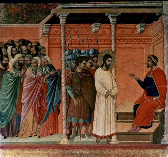 DUCCIO DI BUONINSEGN1255/1319
*CRISTO ANTE PILATOS CON VESTIDURA BLANCA
SIENA,