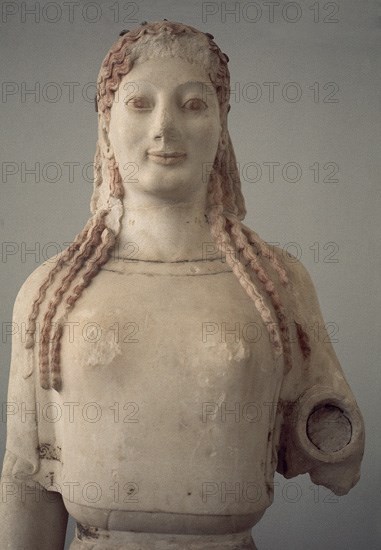 BUSTO-KORE-ESCULTURA ARCAICA GRIEGA-DONCELLA
ATENAS, MUSEO DE LA ACROPOLIS
GRECIA

This image