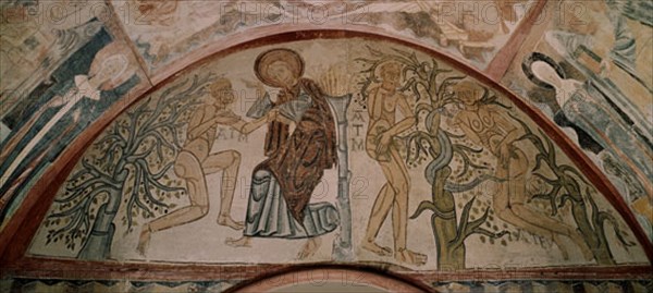 ANONIMO
RETABLO DE MADERUELO SG XII-PECADO ORIGINAL Y CREACION DE ADAN-PROCEDE IGLESIA DE LA VERA