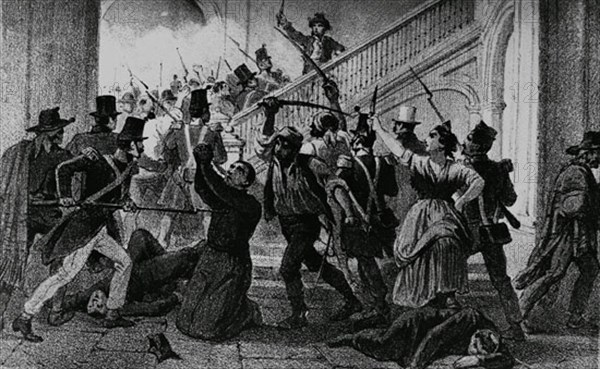 MATANZA DE FRAILES EN MADRID CULPADOS DE CAUSAR LA EPIDEMIA DEL COLERA - 1834
MADRID, COLECCION