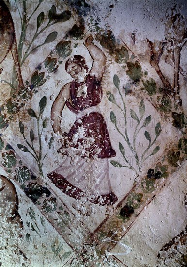 INTERIOR - PINTURA MURAL EN LA SALA DE BAÑOS - GITANA BAILANDO - S VIII
QUSEIR AMRA,