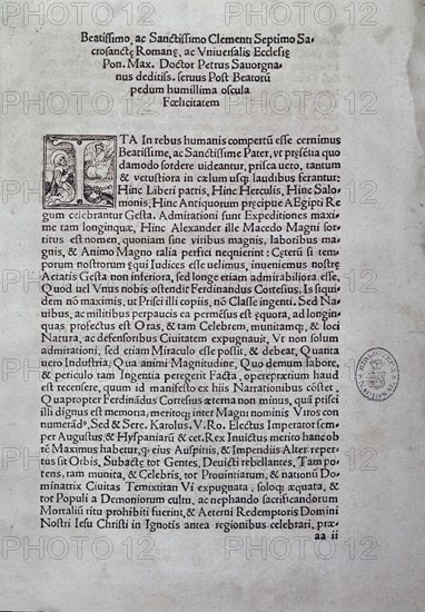 CORTES HERNAN 1485/1547
TRADUCCION LATINA DE LA TERCERA RELACION
MADRID, BIBLIOTECA