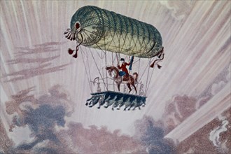 GRABADO-CABALLO AERONAUTA.ASCENSION DE TESTU BRIFSY EN MEUDON
MADRID, COLECCION