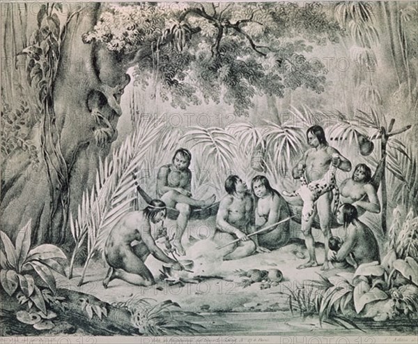 GRABADO-INDIGENAS EN SU POBLADO EN BRASIL- AMAZONAS
MADRID, COLECCION PARTICULAR
MADRID