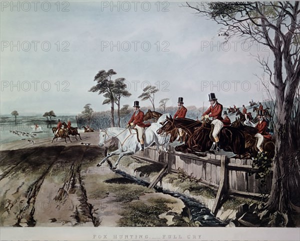 GRABADO-CAZA DEL ZORRO-CAZADORES A CABALLO
PARIS, COLECCION PARTICULAR
FRANCIA