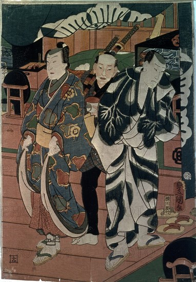 GRABADO JAPONES - SAMURAIS
PARIS, COLECCION PARTICULAR
FRANCIA