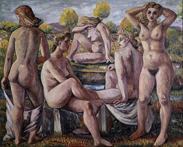 ZABALETA RAFAEL 1907/60
MUJERES EN EL BAÑO
SANTANDER, PALACIO ALSEDO
CANTABRIA

This image is