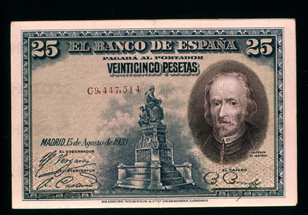BILLETE DE 25 PESETAS 1928-ANVERSO
MADRID, BANCO DE ESPAÑA-DOCUMENTOS
MADRID

This image is not